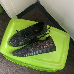 Cute silver and black tennis shoes